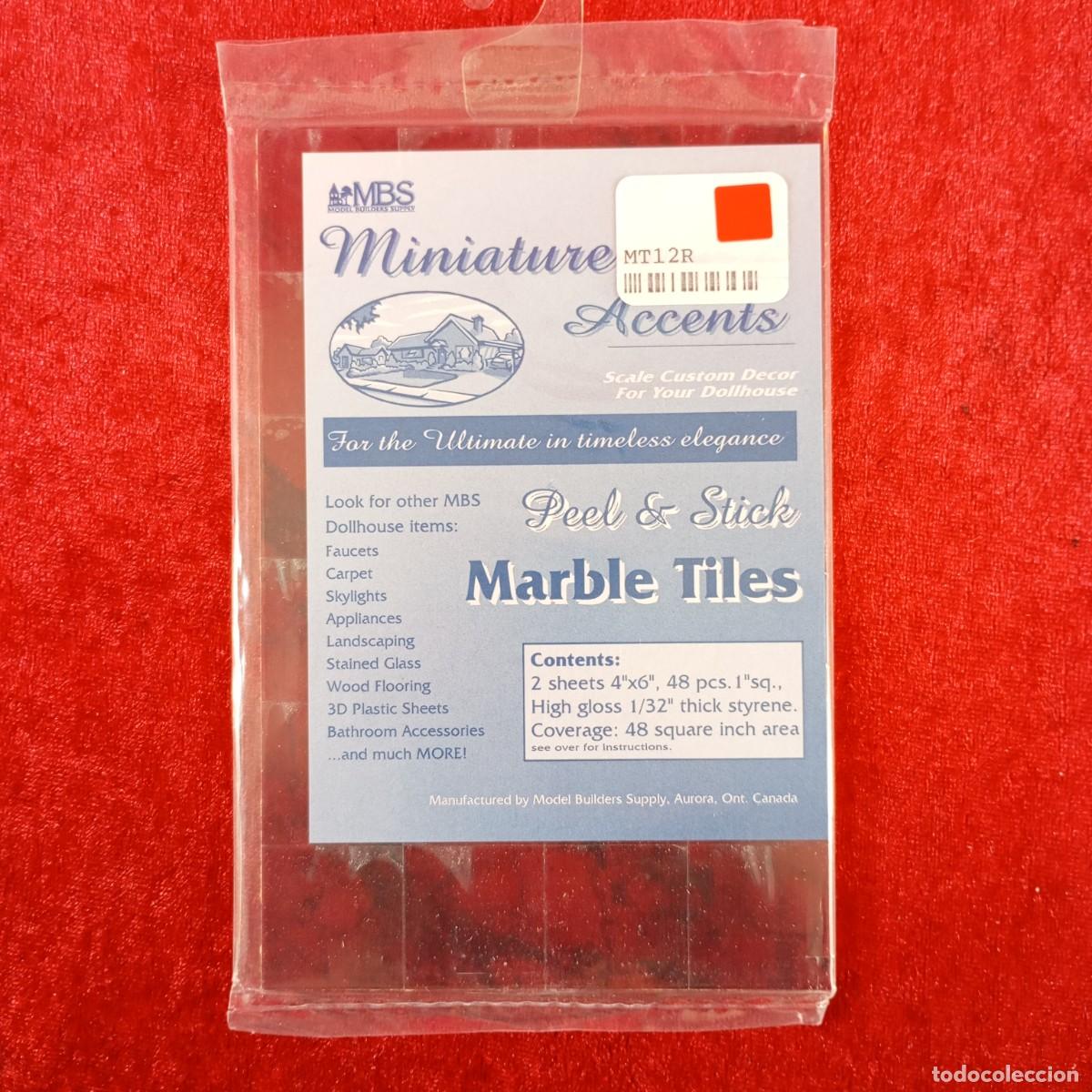 Hobbys: MODEL BUILDERS SUPPLY - RED MARBLE TILE - 48 PIEZAS - REF. #MT-12R - MODELISMO / 8335 - Foto 1