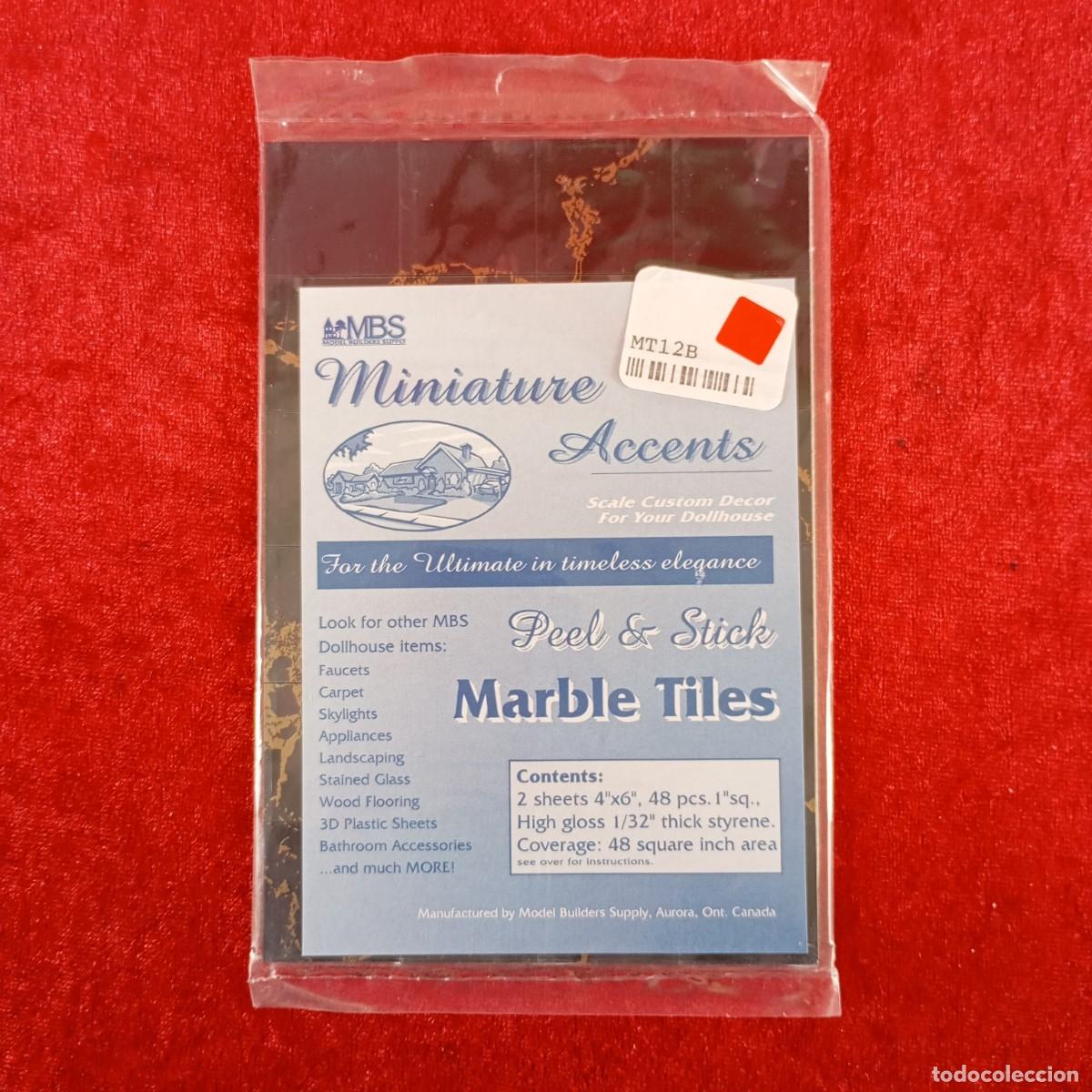 Hobbys: MODEL BUILDERS SUPPLY - BLACK MARBLE TILE - 48 PIEZAS - REF. #MT-12B - MODELISMO / 8337 - Foto 1