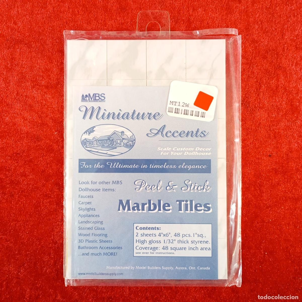 Hobbys: MODEL BUILDERS SUPPLY - WHITE MARBLE TILE - 48 PIEZAS - REF. #MT-12W - MODELISMO / 8338 - Foto 1