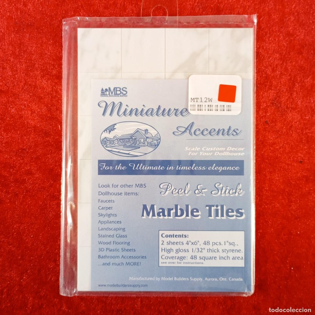 Hobbys: MODEL BUILDERS SUPPLY - WHITE MARBLE TILE - 48 PIEZAS - REF. #MT-12W - MODELISMO / 8339 - Foto 1
