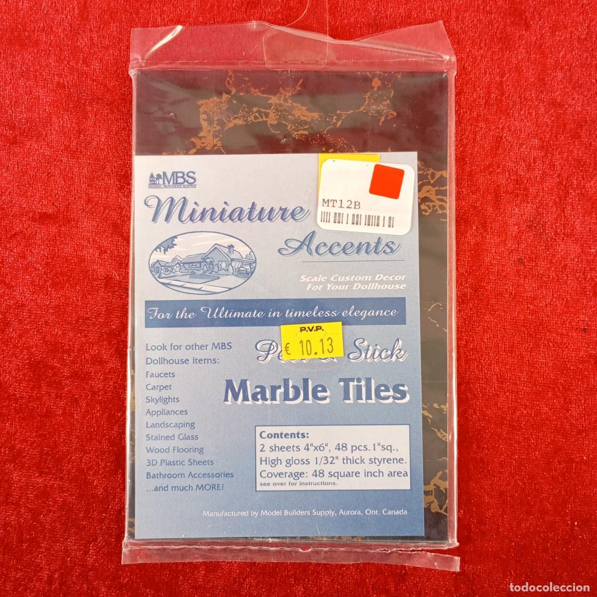Hobbys: MODEL BUILDERS SUPPLY - BLACK MARBLE TILE - 48 PIEZAS - REF. #MT-12B - MODELISMO / 8344 - Foto 1