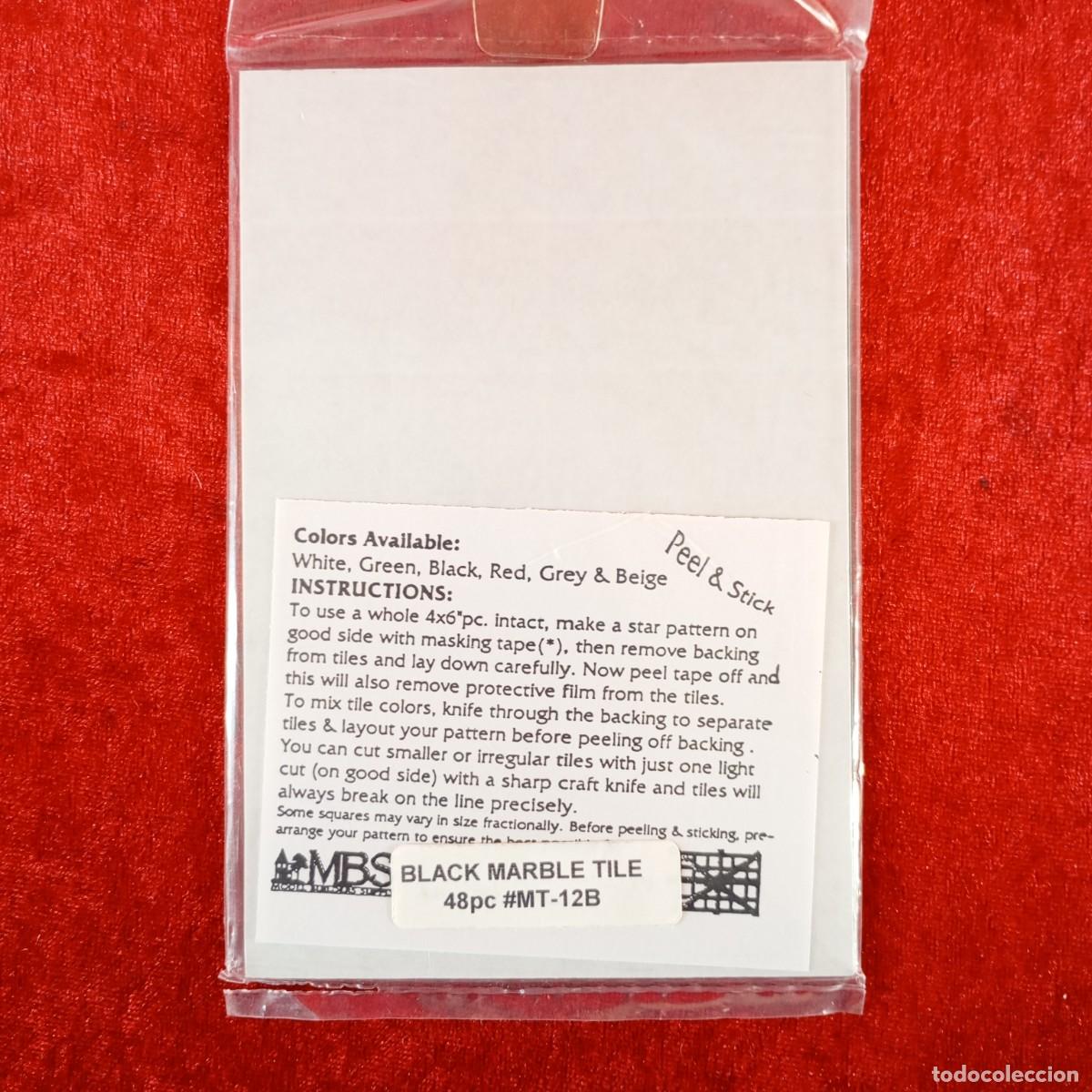 Hobbys: MODEL BUILDERS SUPPLY - BLACK MARBLE TILE - 48 PIEZAS - REF. #MT-12B - MODELISMO / 8344 - Foto 2
