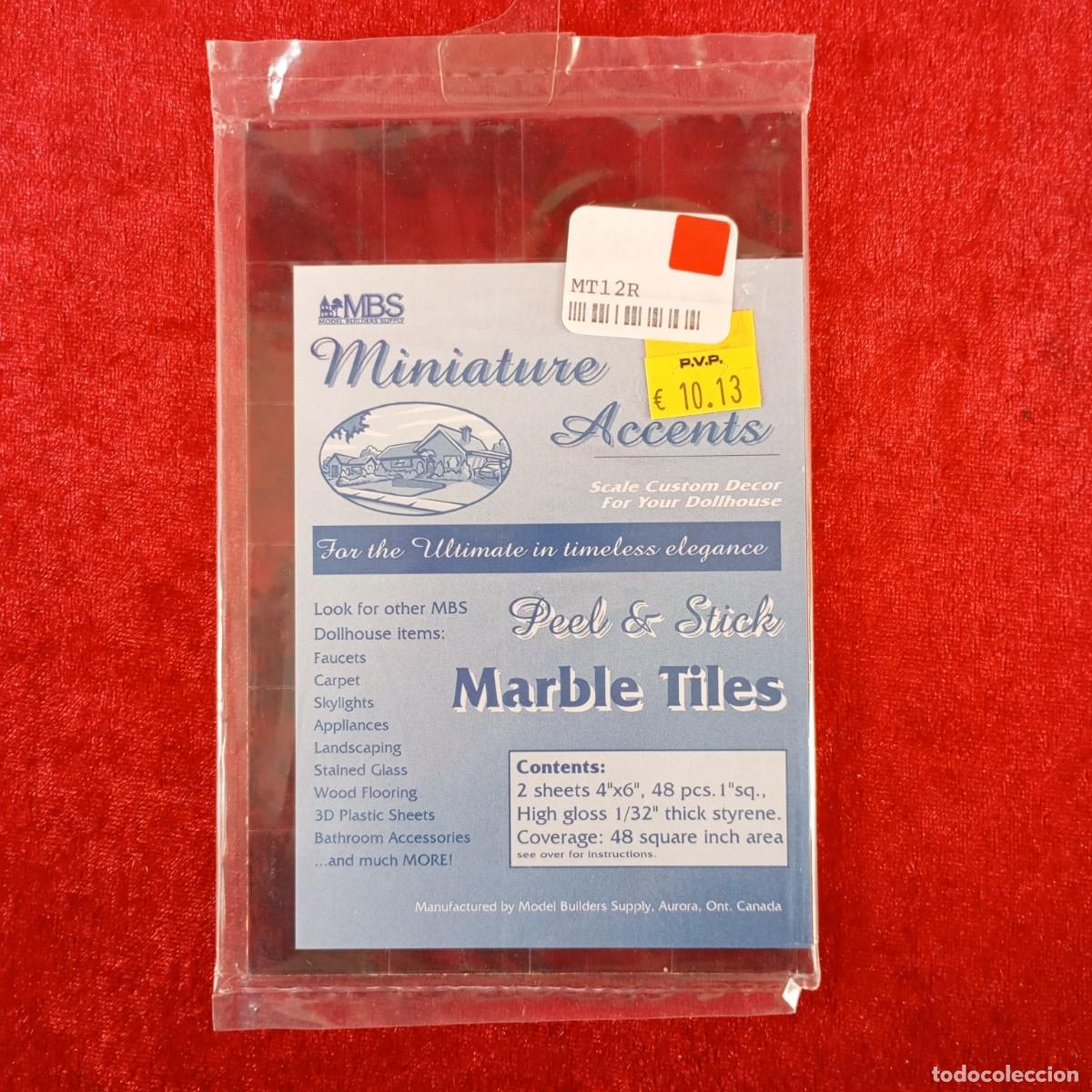 Hobbys: MODEL BUILDERS SUPPLY - RED MARBLE TILE - 48 PIEZAS - REF. #MT-12R - MODELISMO / 8347 - Foto 1