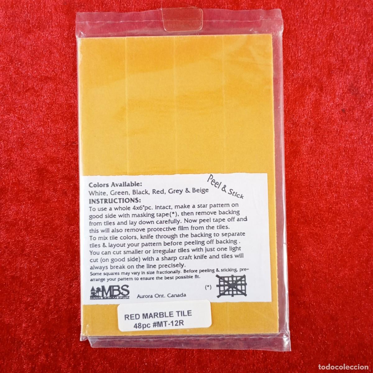 Hobbys: MODEL BUILDERS SUPPLY - RED MARBLE TILE - 48 PIEZAS - REF. #MT-12R - MODELISMO / 8347 - Foto 2