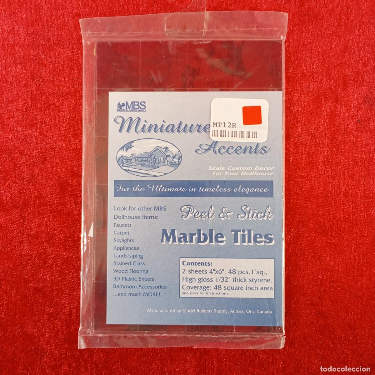 Hobbys: MODEL BUILDERS SUPPLY - RED MARBLE TILE - 48 PIEZAS - REF. #MT-12R - MODELISMO / 8348 - Foto 1