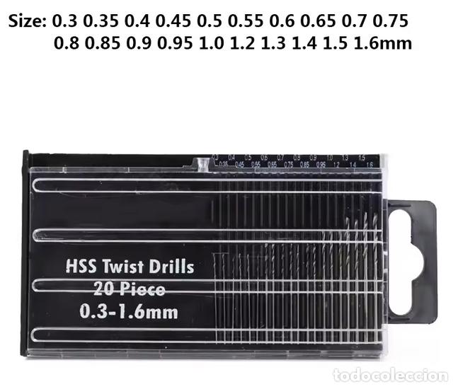 Hobbys: Brocas HSS 0.3-1.6mm (20 Piezas) - Foto 1