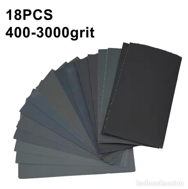 Hobbys: 18 Hojas Lija 400-3000 Grit - Foto 1