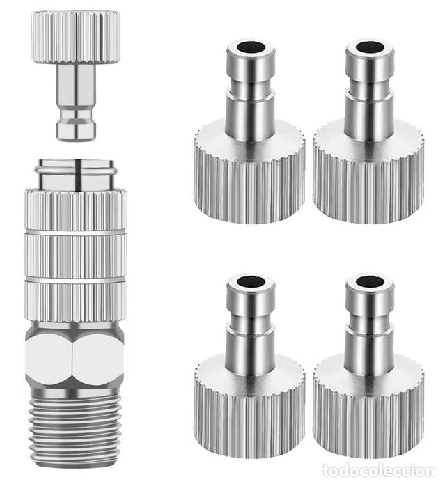 Hobbys: Acoplador R&aacute;pido Aer&oacute;grafo 1/8 + 4 Conectores - Foto 1