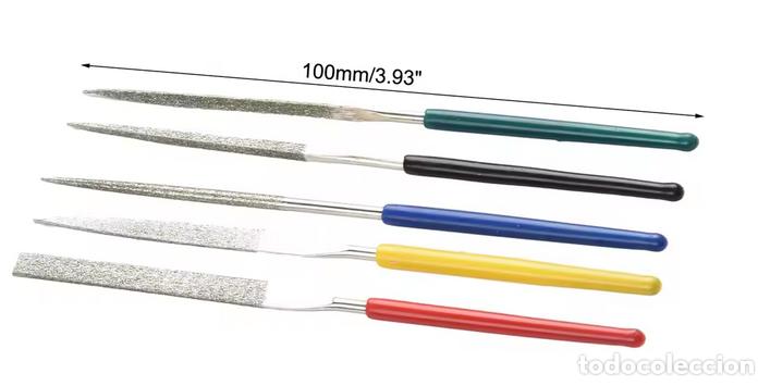 Hobbys: Juego 5 Limas Diamantadas 2x100mm - Foto 2