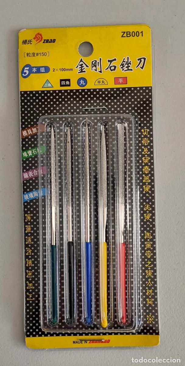 Hobbys: Juego 5 Limas Diamantadas 2x100mm - Foto 3