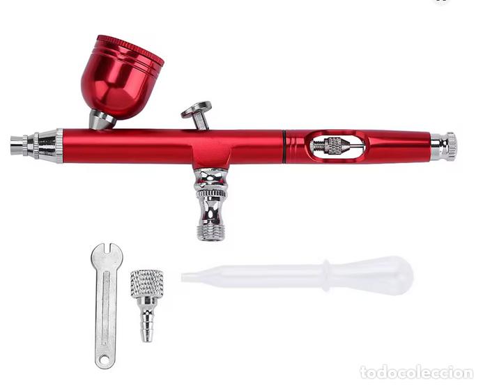 Hobbys: Aer&oacute;grafo Doble Acci&oacute;n 0.3mm Rojo