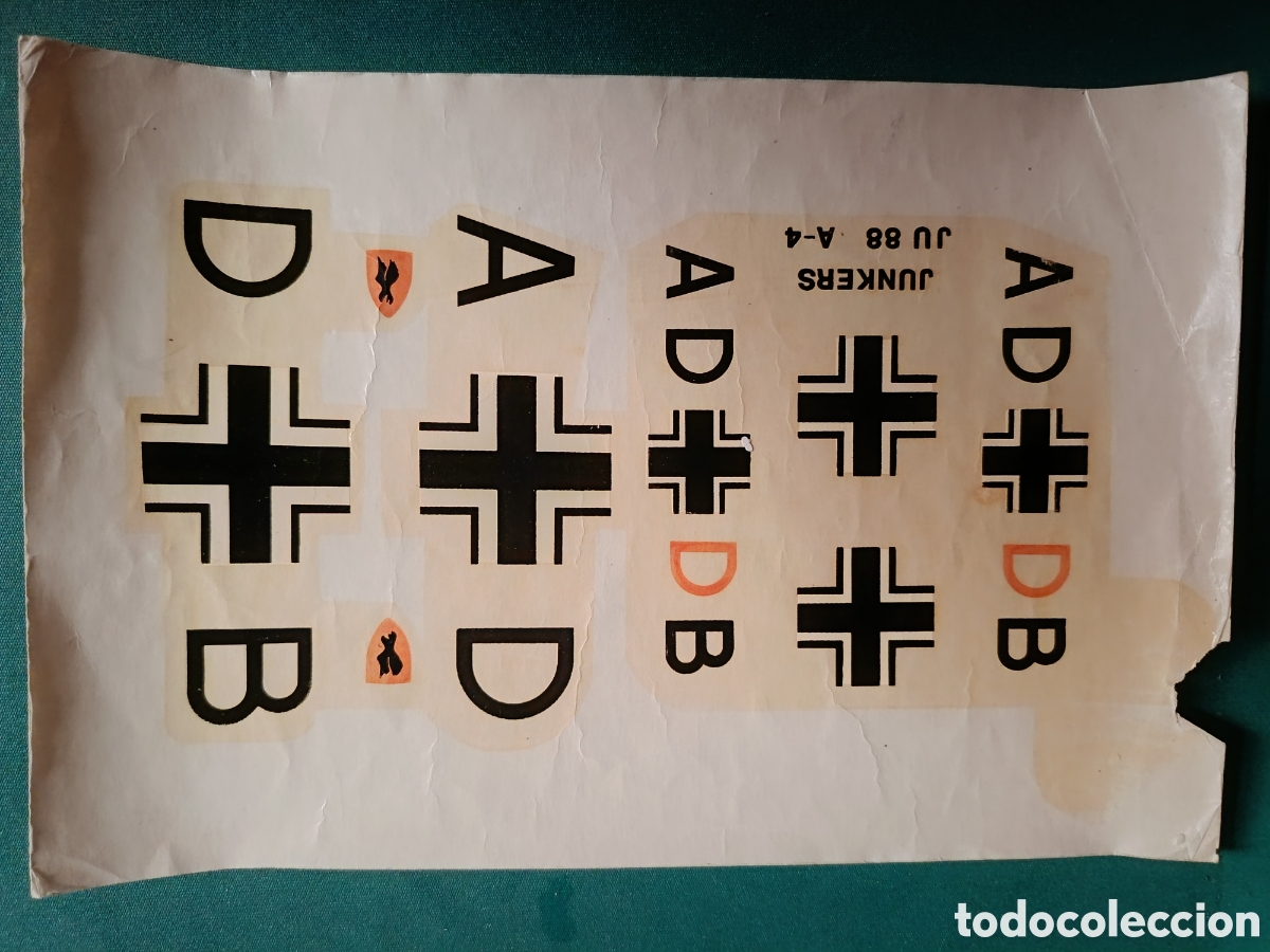 Hobbys: ADHESIVOS - CALCAS PARA AVION JUNKERS JU 88 A-4 - HOJA DE 30 X 20 CM.