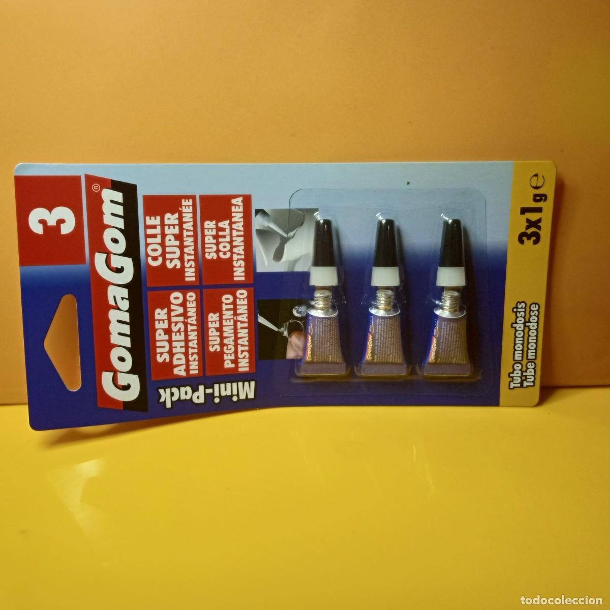 Hobbys: GOMA GOM: PEGAMENTO, ADHESIVO SUPER RAPIDO 3 UNDS X 1 GRAMO; MODELISMO , BRICOLAJE
