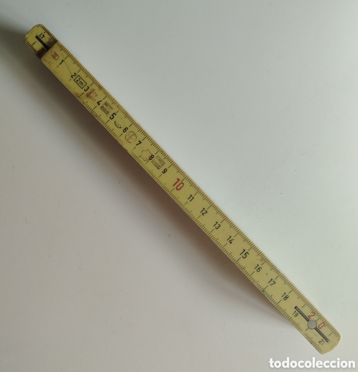 Hobbies: Metro plegable antiguo Metr Auer, suizo de pl&aacute;stico a&ntilde;os 70