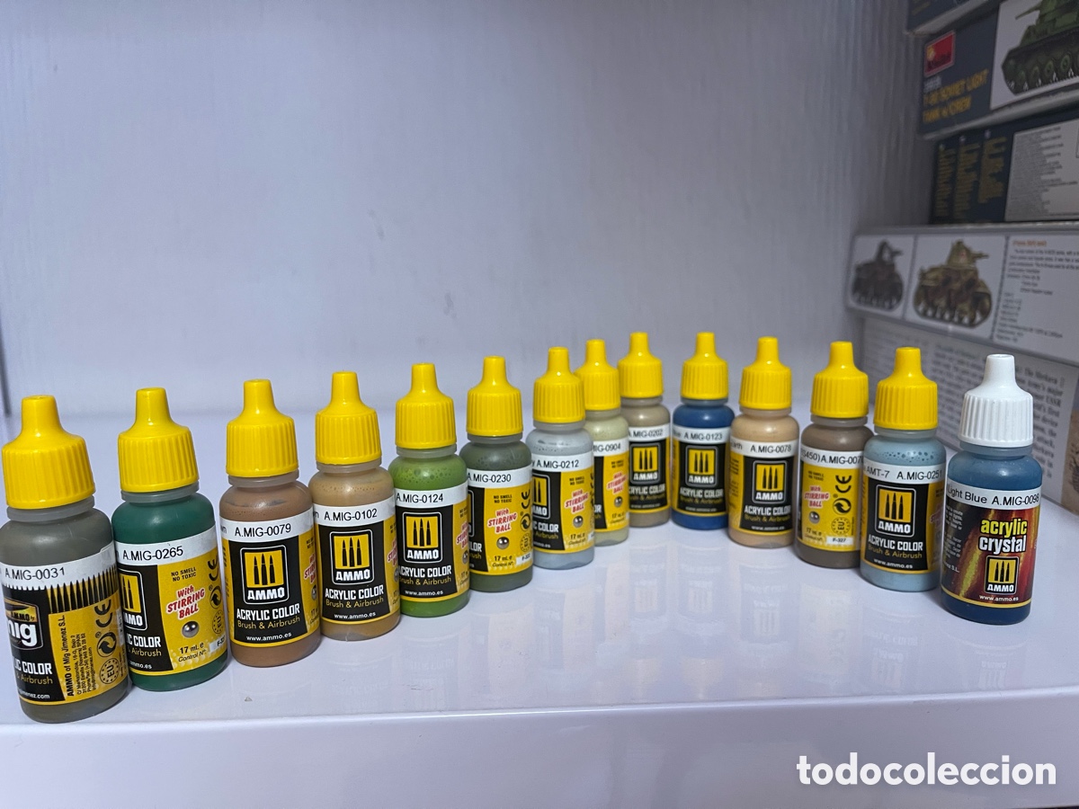 Hobbys: Pinturas acr&iacute;licas MIG AMMO 17ml NUEVAS ver descripci&oacute;n maqueta avi&oacute;n carro wargames 1:48 1:35 1:32