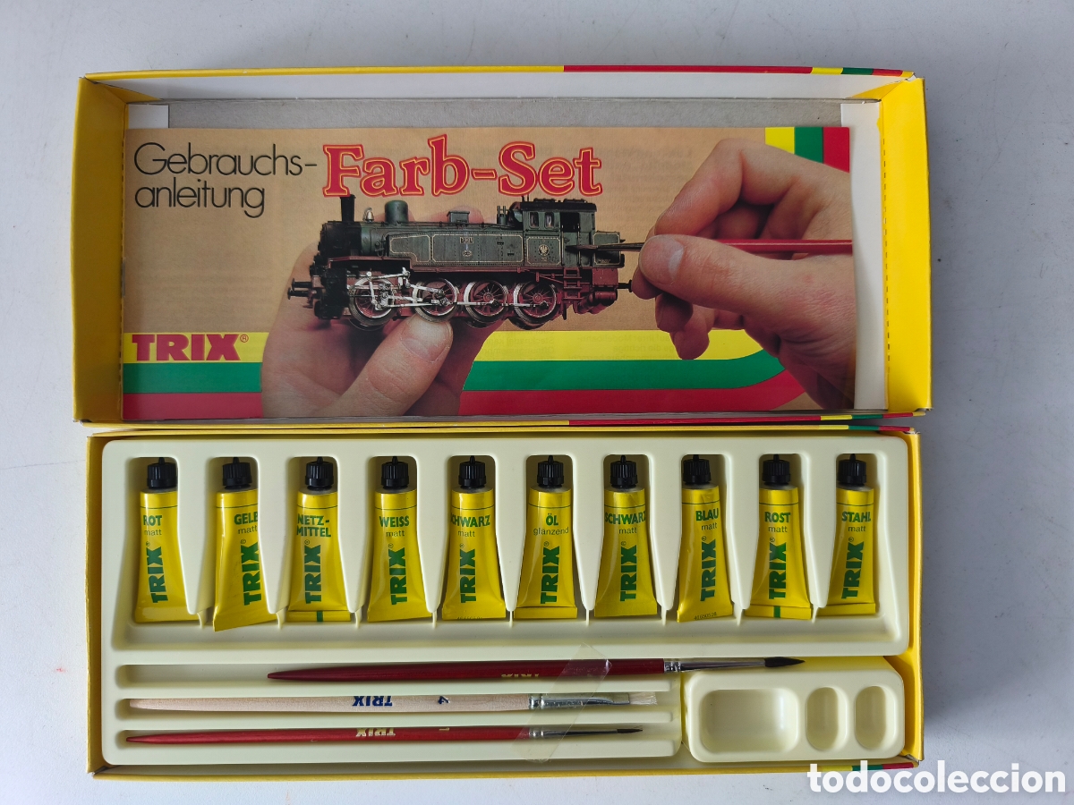 Hobbys: pintura para modelismo de trenes Trix Farb-Set (parece no se ha usado nunca)