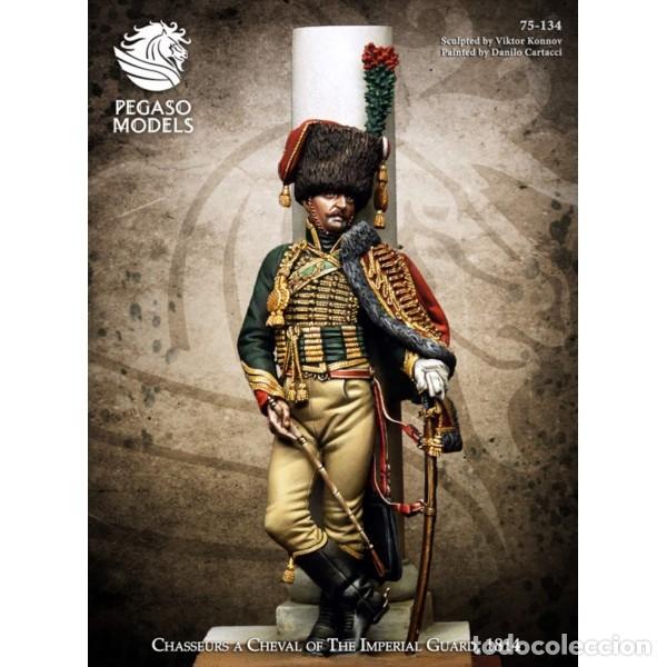 Hobbies: CHASSEUR A CHEVAL DE LA GUARDIA IMPERIAL, 1814. Pegaso Models. 75 mm