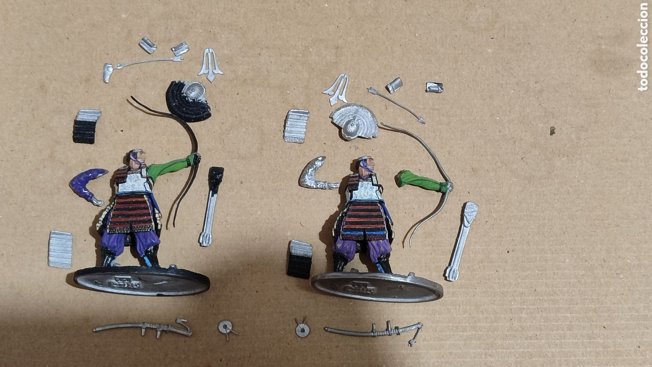 Hobbys: 2 Samurai Arquero Andrea Miniatures 54mm - Foto 1