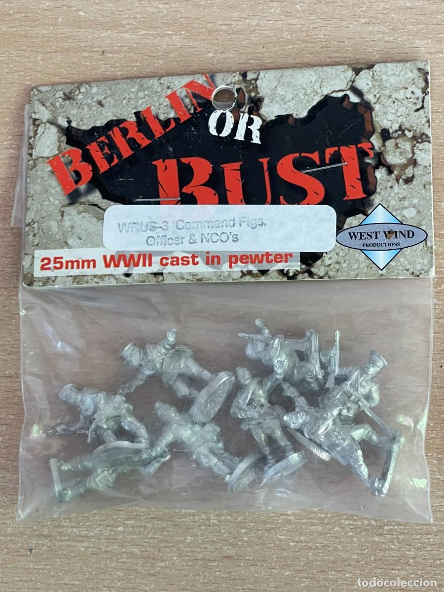 Hobbys: West Wind Berlin or Bust 25mm WWII WRUS-3 Command Figs. Officer & NCO's 2&ordf;GM World War II Rusos URSS