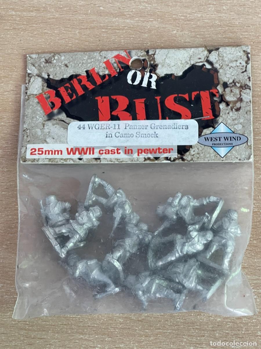 Hobbys: West Wind Berlin or Bust 25mm WWII 44 WGER-11 Panzer Grenadiers in Camo Smock 2&ordf;GM Soldados Alemanes