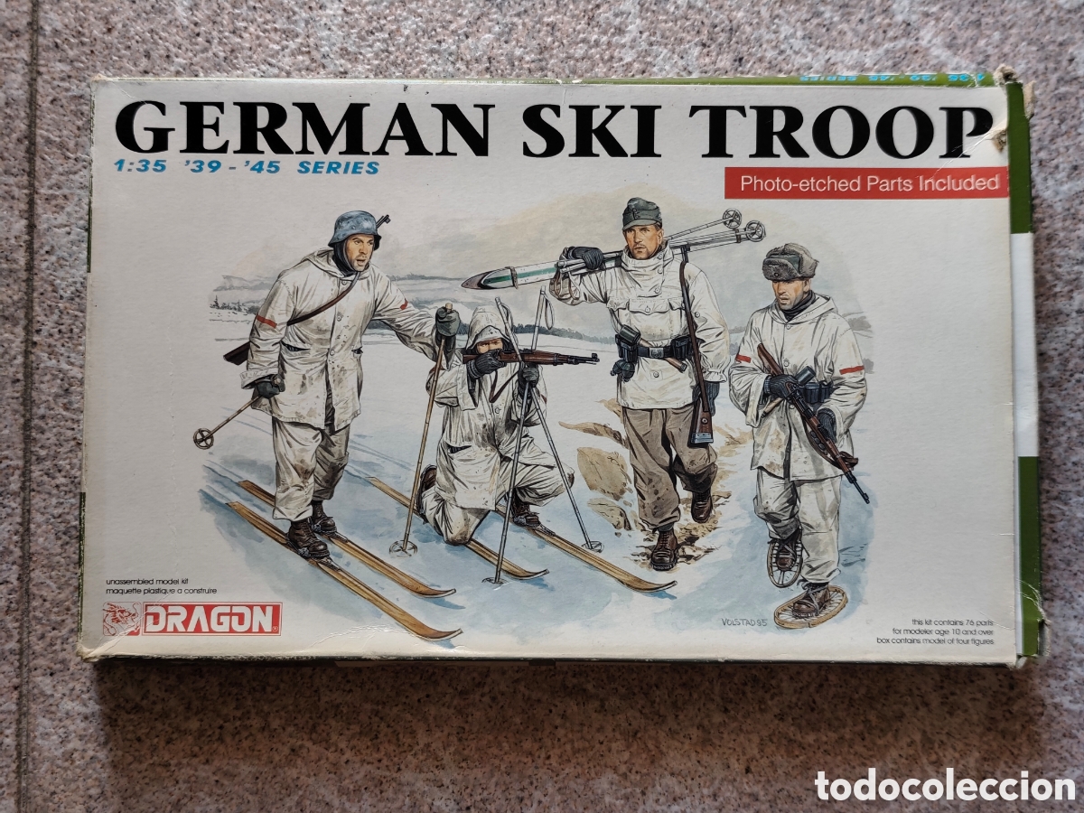Hobbys: German Ski Troop 1:35 39-45 series Drag&oacute;n n 6039 tropas de esquiadores