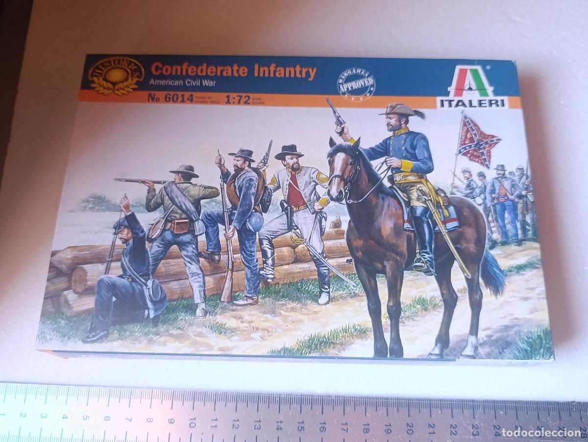 Hobbies: CAJA SOLDADOS INFANTERIA CONFEDERADA - ESC. 1/72 - ITALERI - ABIERTO - COMPLETO