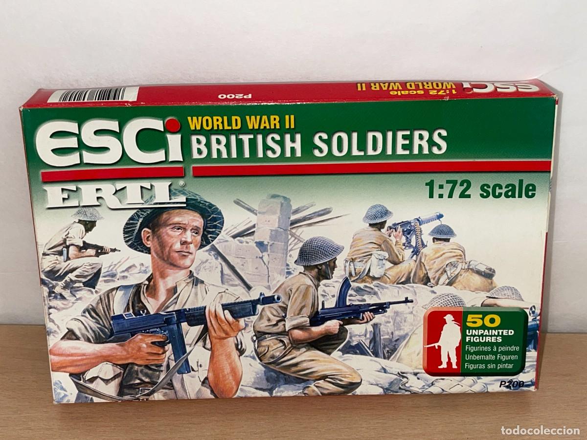 Hobbys: 1- Esci Ertl World War Two British Soldiers Ref. P200 caja soldados escala 1/72 ej&eacute;rcito ingl&eacute;s WWII