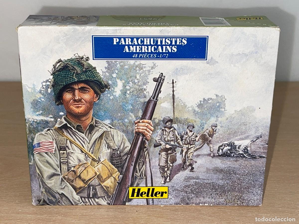 Hobbys: 11- Heller WWII US Paratroopers Ref. 79651 caja soldados 1/72 Paracaidistas Norteamericanos USA 2&ordf;GM