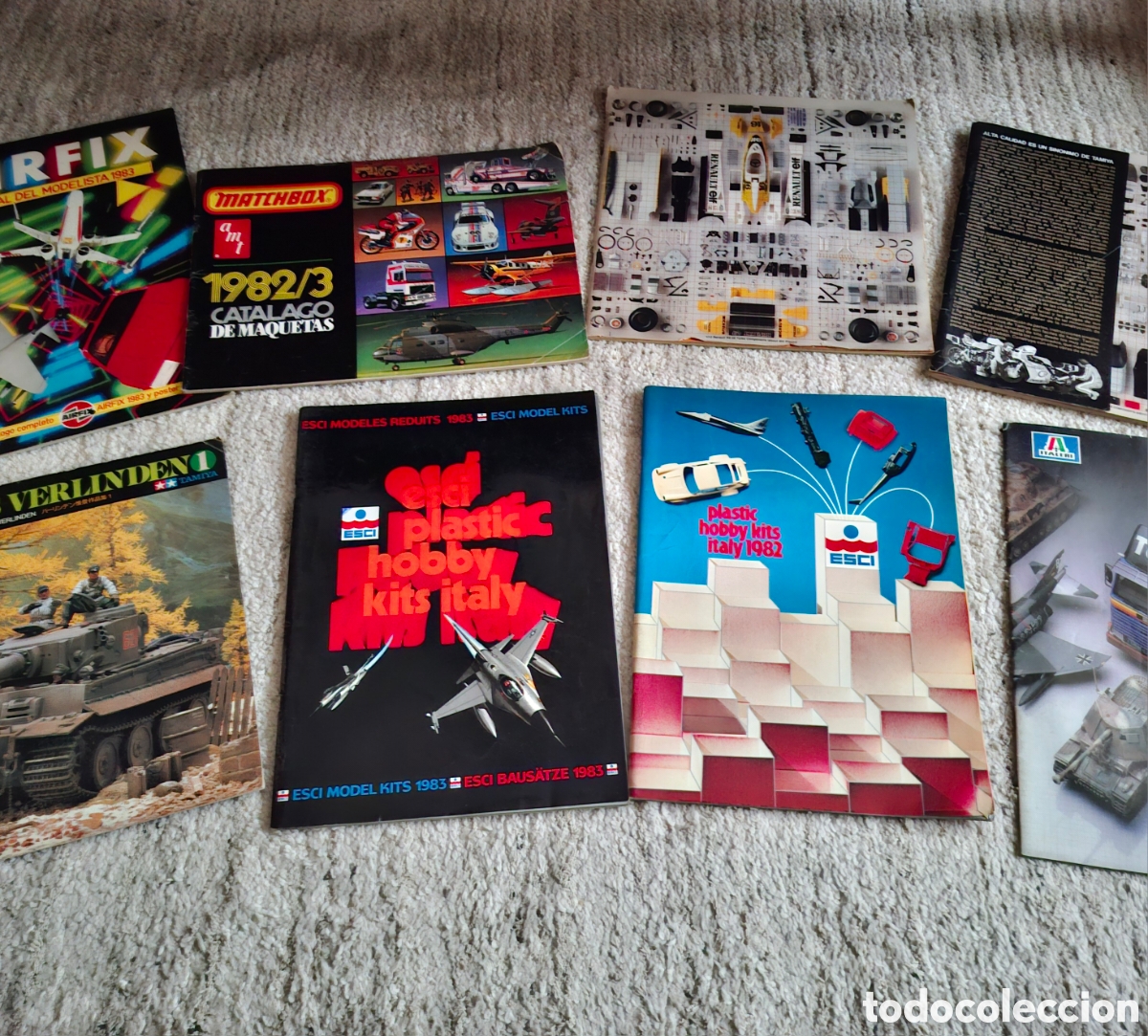 Hobbys: Ocho cat&aacute;logo/revista de modelismo y maquetas Matchbox, Esci, Airfix, Italeri, Tamiya. A&ntilde;os 1982/83