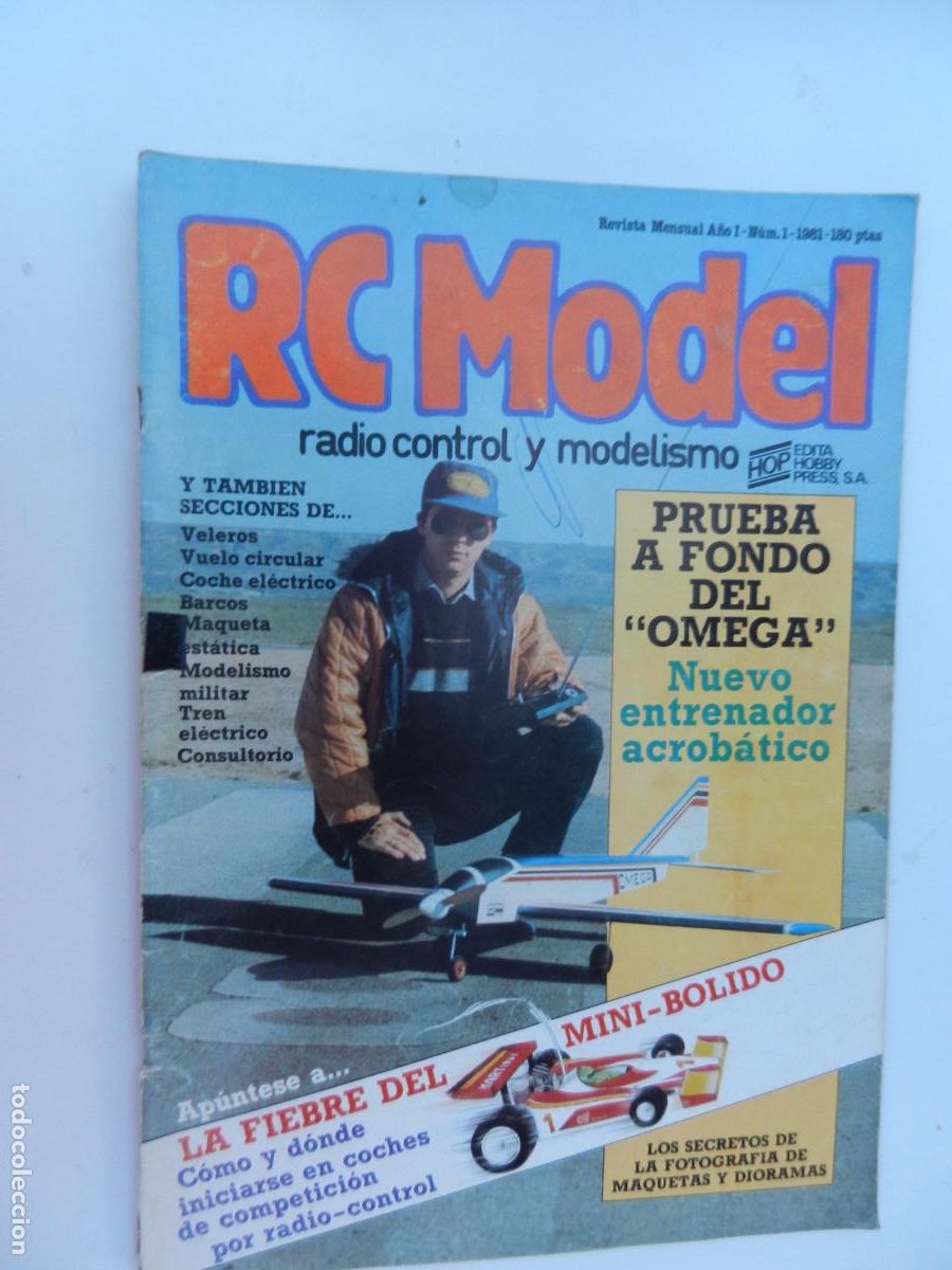 Hobbys: RC MODEL - REVISTA DE RADIO CONTROL Y MODELISMO - N&ordm; 1 - 1981 - ENTRENADOR ACROB&Aacute;TICO, MINI BOLIDO .