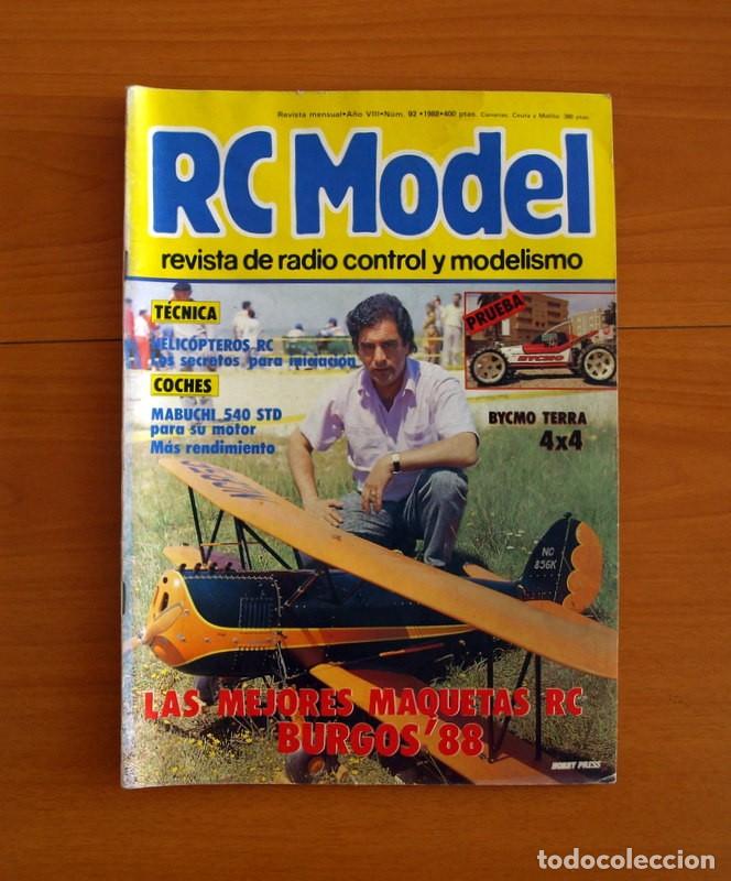 Hobbys: RC Model Radio Control y Modelismo-Revista -N&ordm; 92 del A&ntilde;o 1988 -HOP Edita Hobby Press S.A.