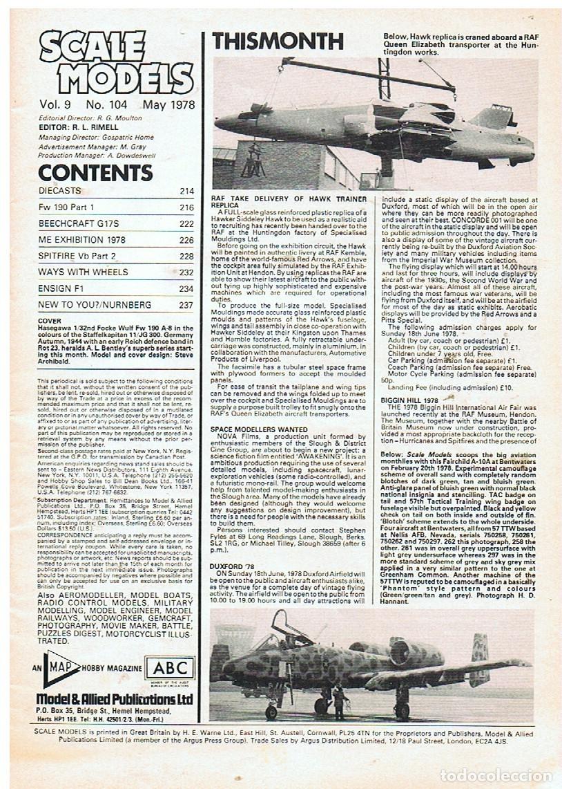 Hobbys: SCALE MODELS A&Ntilde;O 1978 MAYO - Foto 2
