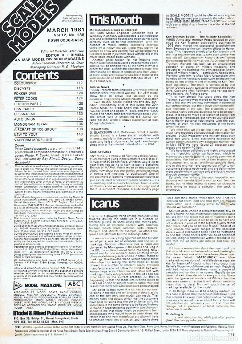 Hobbys: SCALE MODELS A&Ntilde;O 1981 MARZO - Foto 2