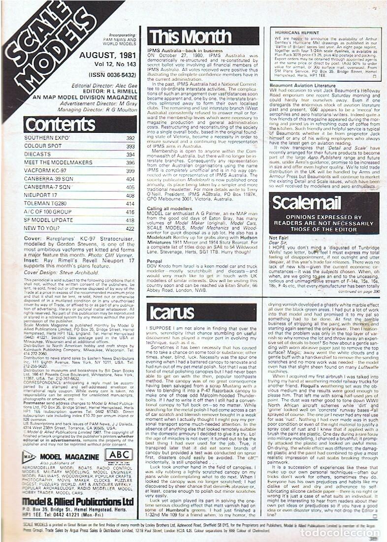 Hobbys: SCALE MODELS A&Ntilde;O 1981 AGOSTO - Foto 2