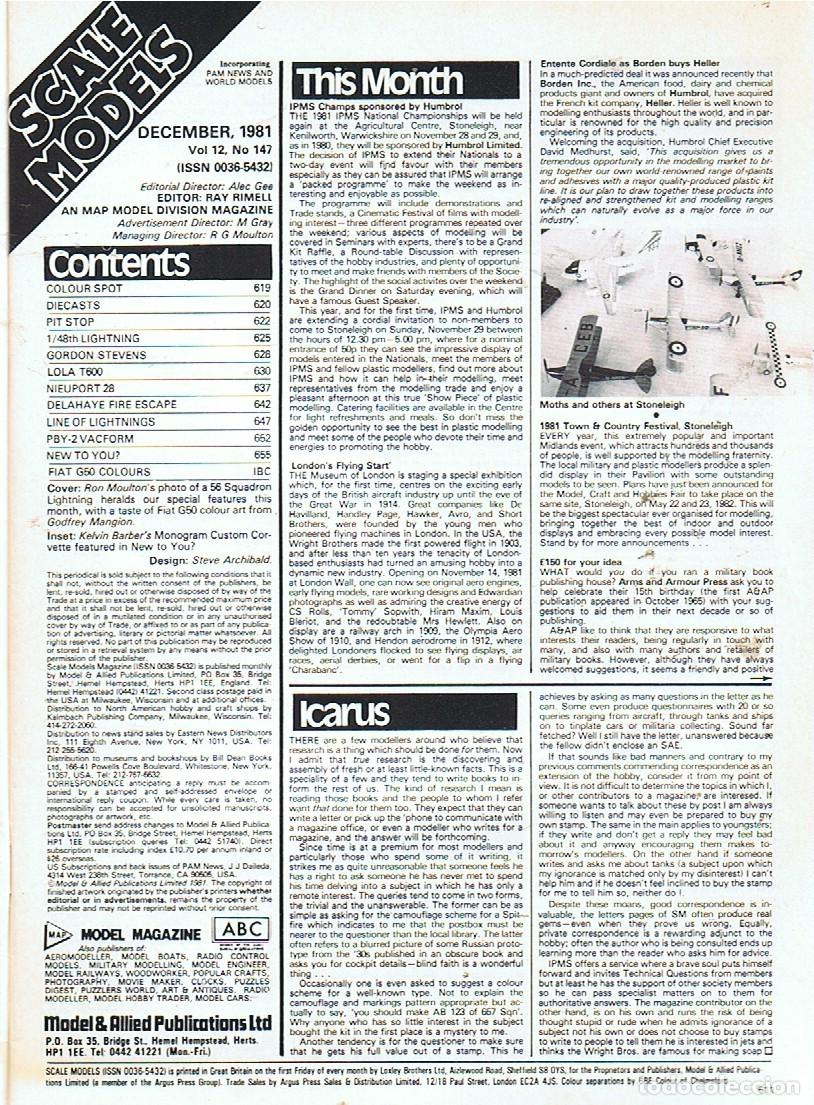 Hobbys: SCALE MODELS A&Ntilde;O 1981 DICIEMBRE - Foto 2