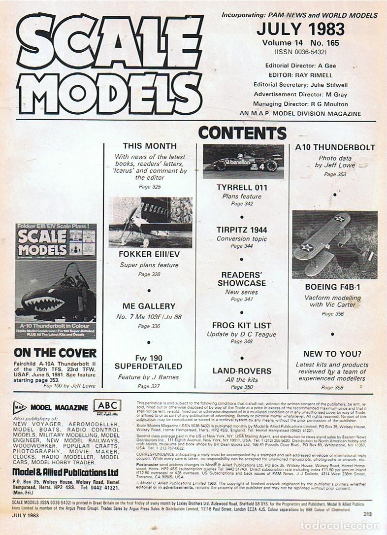 Hobbys: SCALE MODELS A&Ntilde;O 1983 JULIO - Foto 2