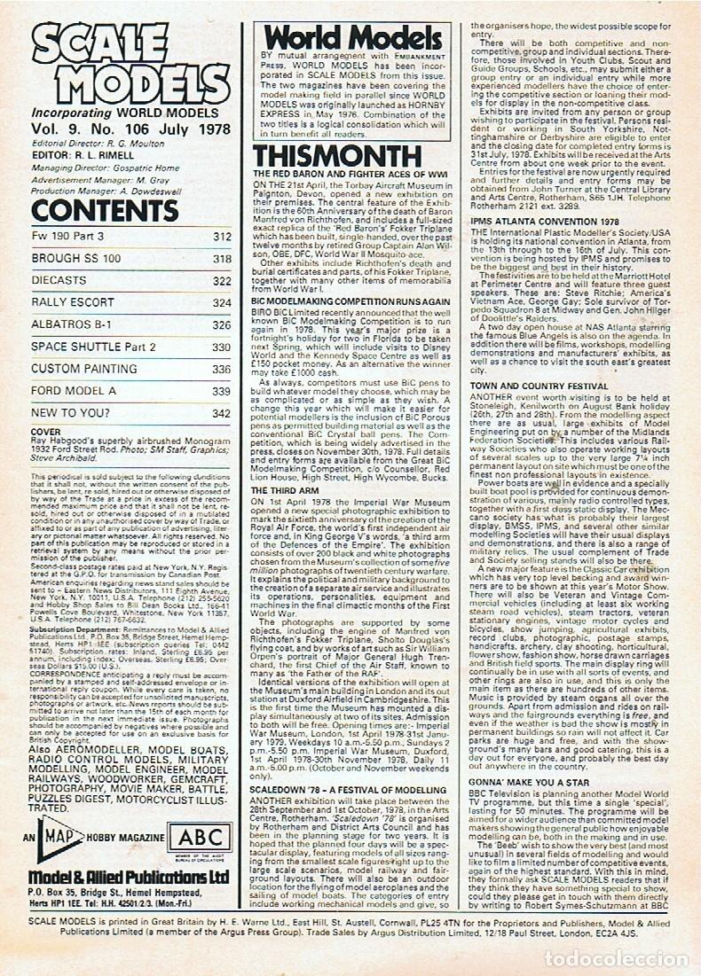 Hobbys: SCALE MODELS A&Ntilde;O 1978 JULIO - Foto 2