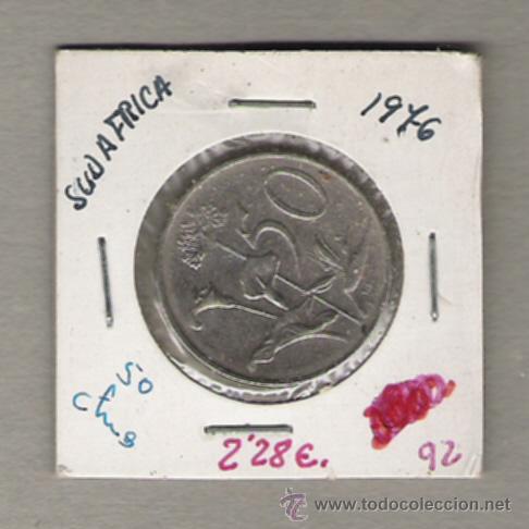 Alte M&uuml;nzen aus Afrika: MONEDA DE 50 CENTIMOS  DE S. AFRICA DE 1976