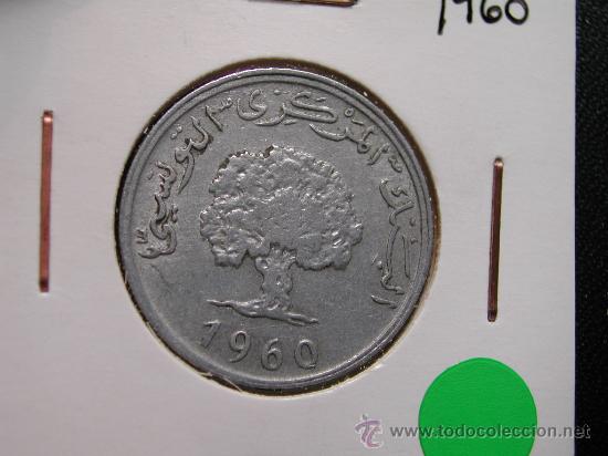 Monete antiche di Africa: TUNEZ TUNISIA 5 Millim 1960
