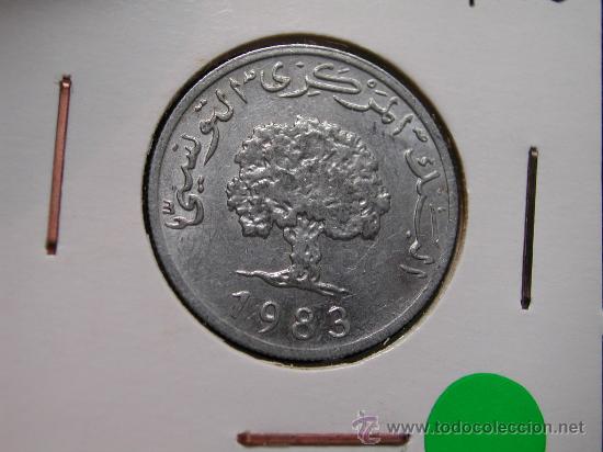Monete antiche di Africa: TUNEZ TUNISIA 5 Millim 1983