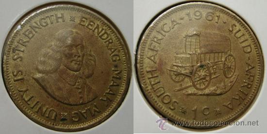 Monete antiche di Africa: SUD&Aacute;FRICA SURAFRICA SUID AFRIKA 1 CENT 1961