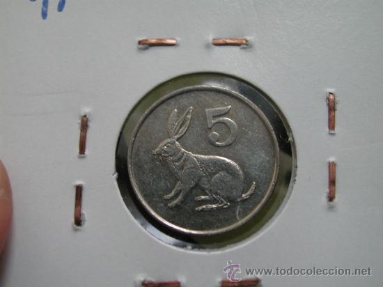 Monedas antiguas de &Aacute;frica: ZIMBABWE 5 CENTS 1990 - Foto 2