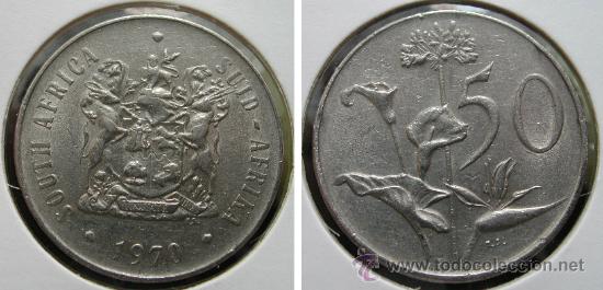 Old Coins of Africa: SUD&Aacute;FRICA SURAFRICA SUID AFRIKA 50 CENTS 1970