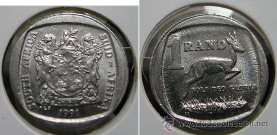 Old Coins of Africa: SUD&Aacute;FRICA SURAFRICA SUID AFRIKA 1 RAND 1991