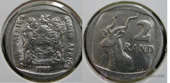 Old Coins of Africa: SUD&Aacute;FRICA SURAFRICA SUID AFRIKA 2 RAND 1989