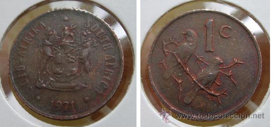 Alte M&uuml;nzen aus Afrika: SUDAFRICA 1 CENT 1971 --- SOUTH AFRICA