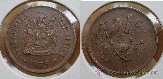 Alte M&uuml;nzen aus Afrika: SUDAFRICA 1 CENT 1973 --- SOUTH AFRICA