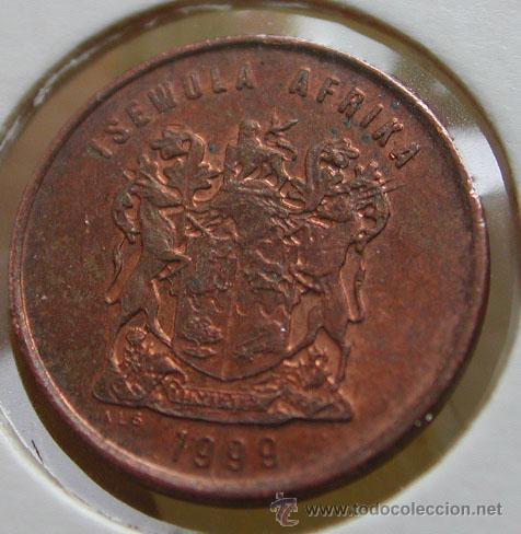 Alte M&uuml;nzen aus Afrika: SUDAFRICA 1 CENT 1999  --- SOUTH AFRICA