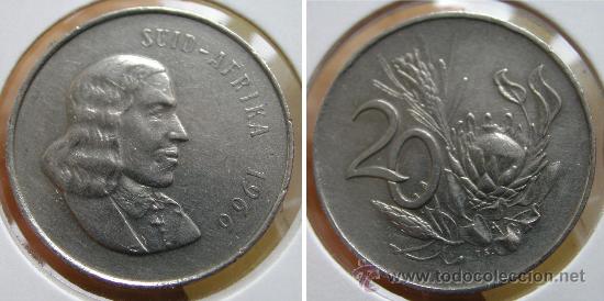 Moedas antigas de &Aacute;frica: SUDAFRICA 20 CENTS 1966  --- SOUTH AFRICA