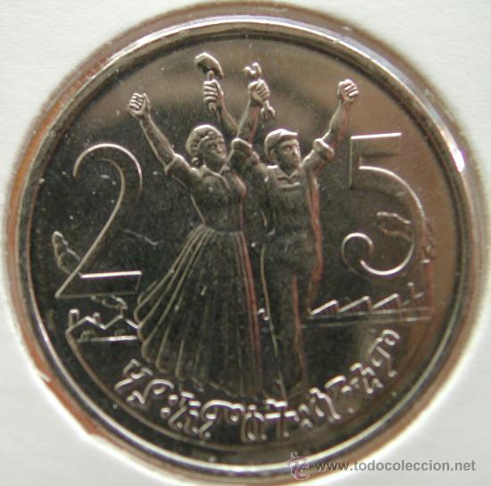 Monedas antiguas de &Aacute;frica: ETIOPIA 25 CENT 1977 - Foto 1